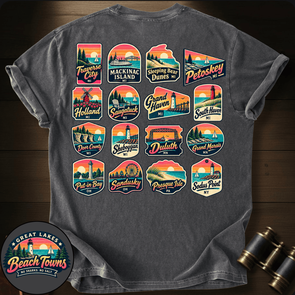 Great Lakes Beach Towns T-shirt