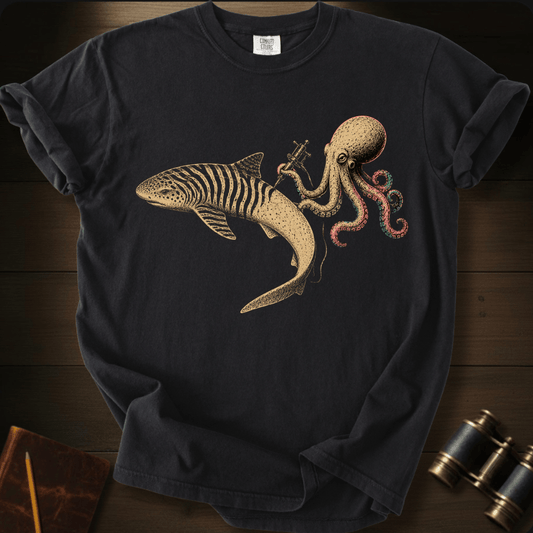 Shark Zebra Tatoo T-shirt
