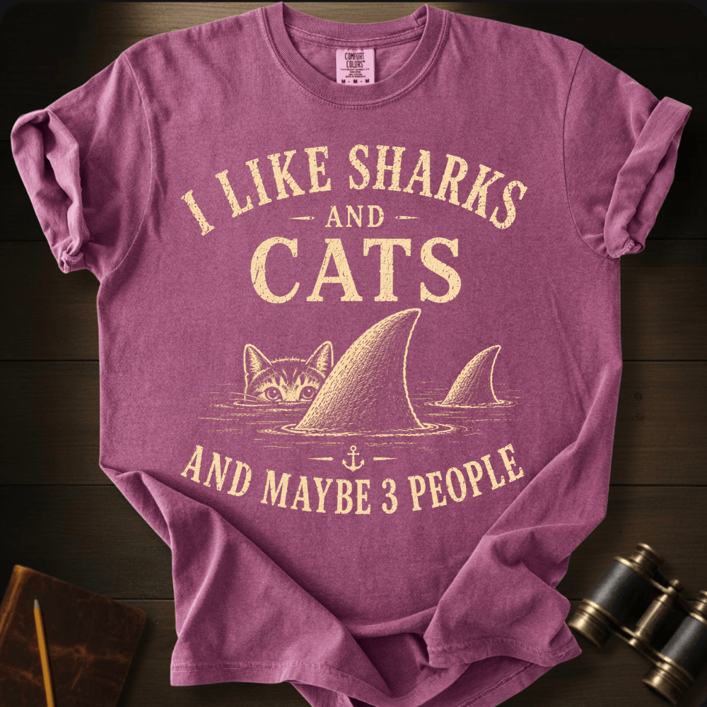 I Like Sharks and Cats T-shirt