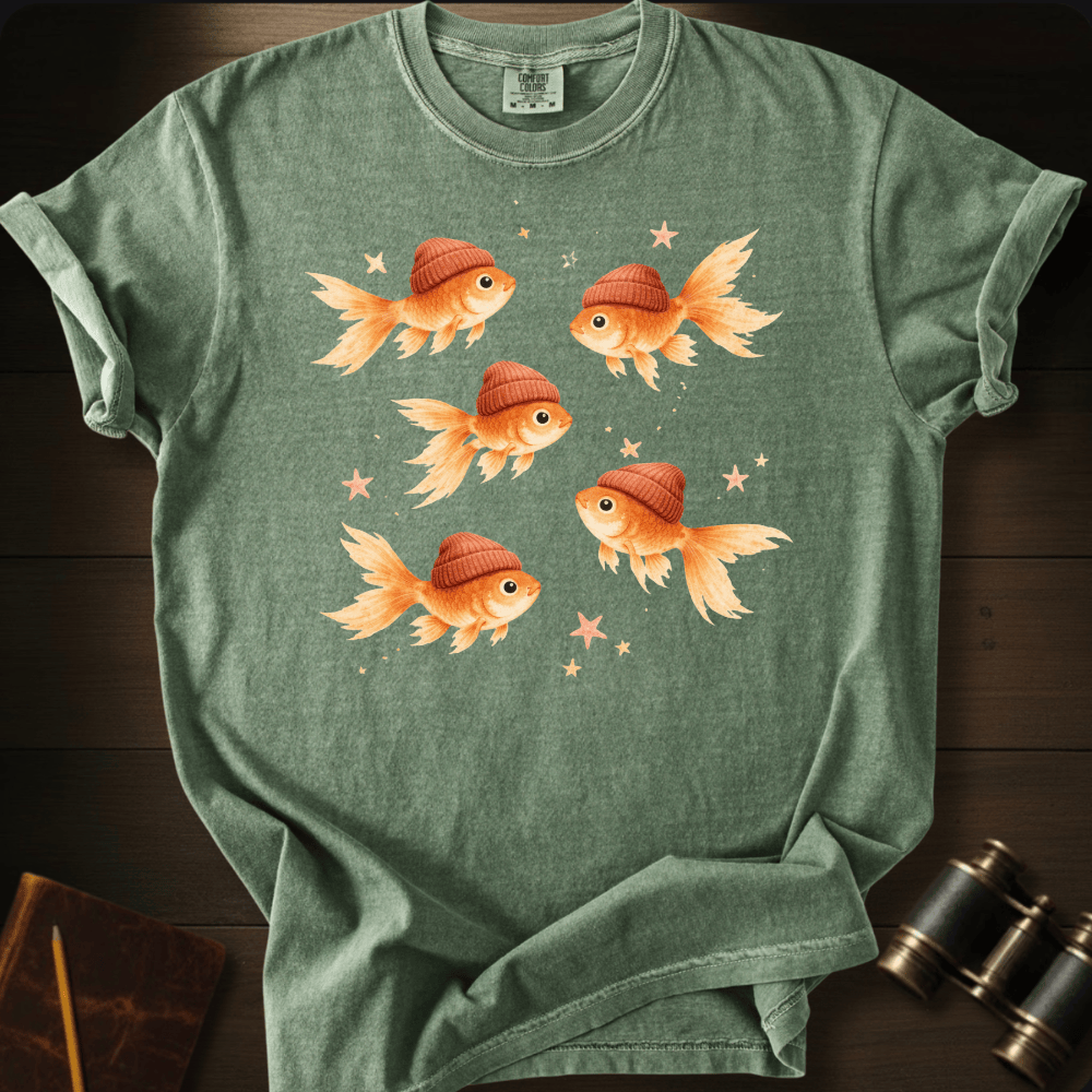 Goldfish with Beanie T-shirt
