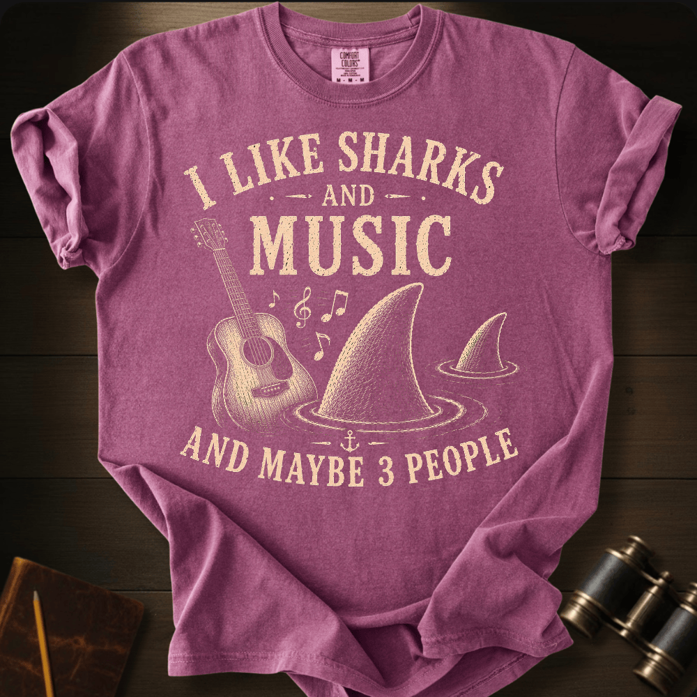 I Like Sharks and Music T-shirt