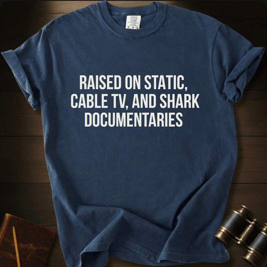 Raised on Shark Documentaries- T-shirt
