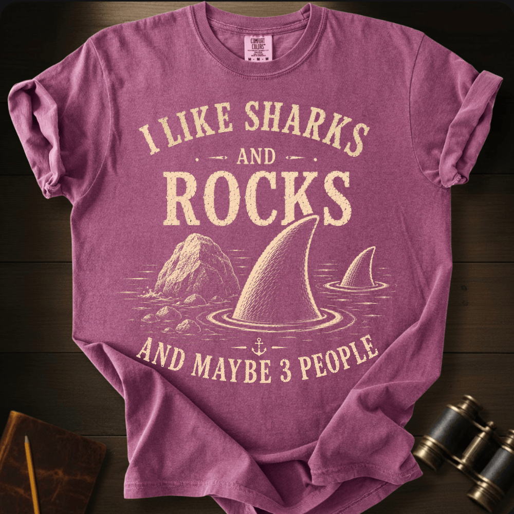 I Like Sharks and Rocks T-shirt