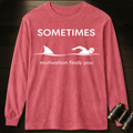 Motivation Finds You ocean graphic on a Comfort Colors unisex long sleeve tee – Full Sail Marine apparel