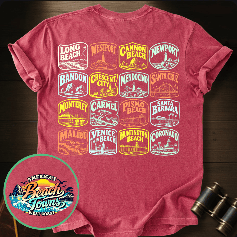 America´s West Coast Beaches T-shirt