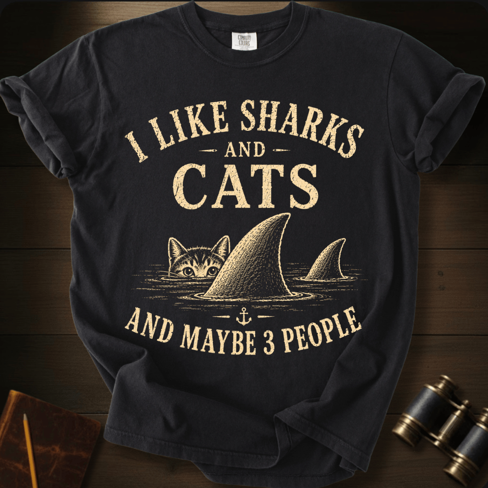 I Like Sharks and Cats T-shirt