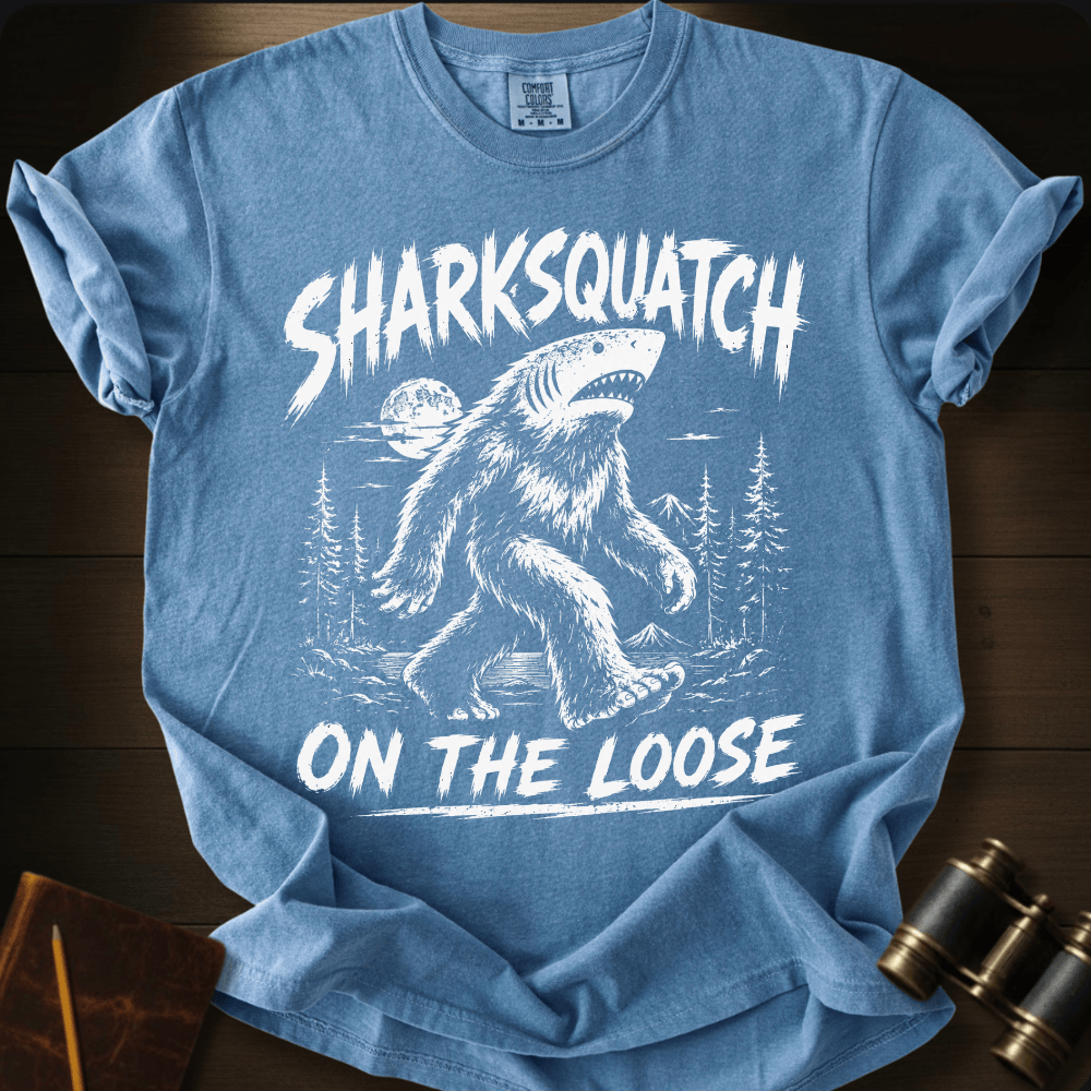 Sharksquatch On The Loose T-shirt