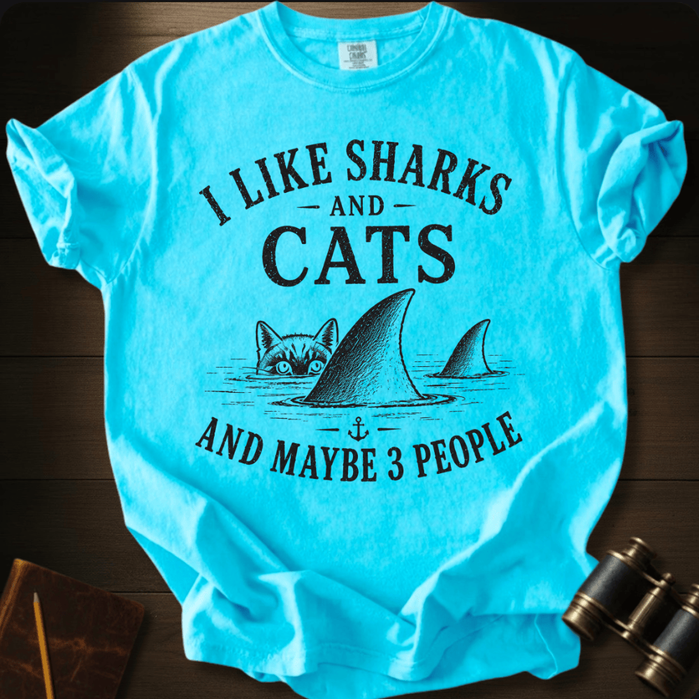 I Like Sharks and Cats T-shirt