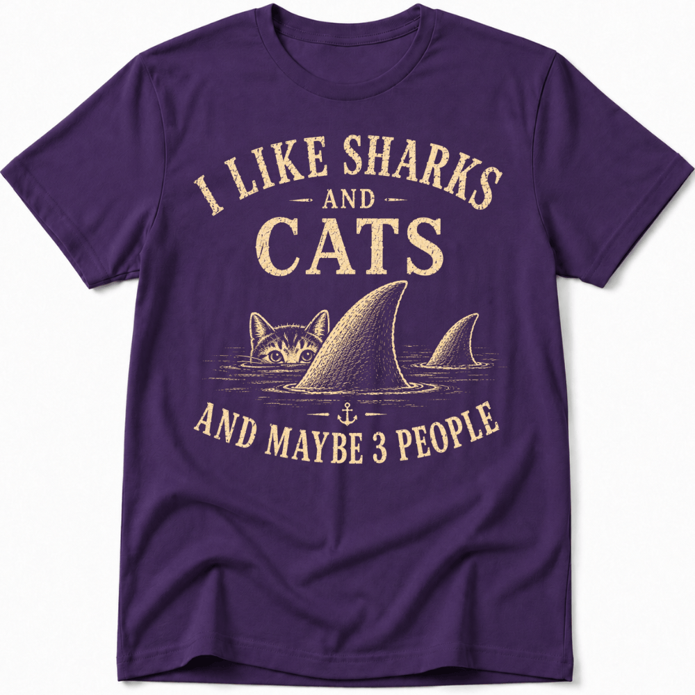 I Like Sharks and Cats Tee