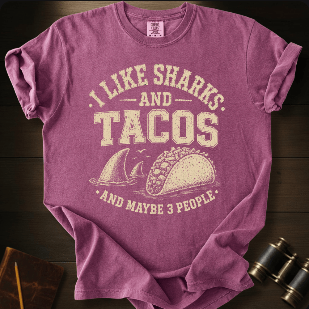 I Like Sharks and Tacos T-shirt