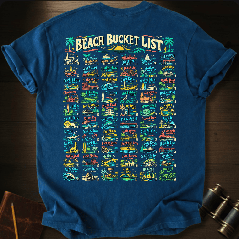 Beach Bucket List T-shirt