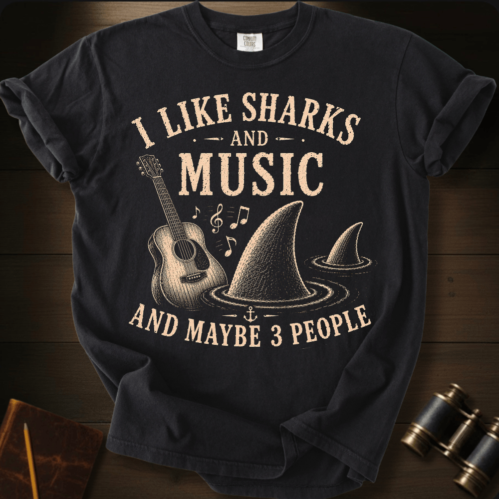 I Like Sharks and Music T-shirt