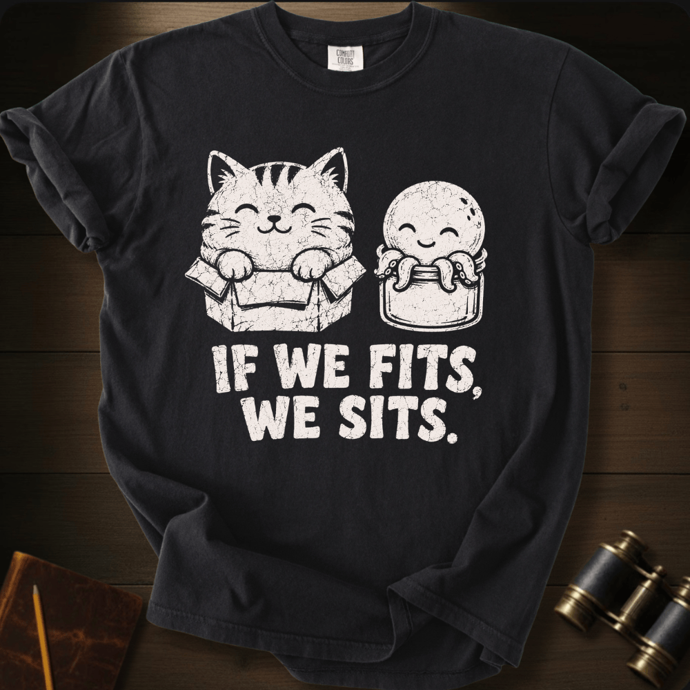 If we Fits We Sits T-shirt