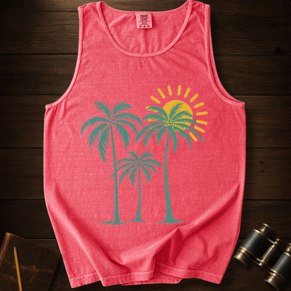 Palm Trees Sunrise Tank Top