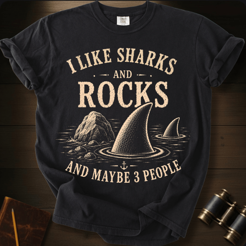 I Like Sharks and Rocks T-shirt
