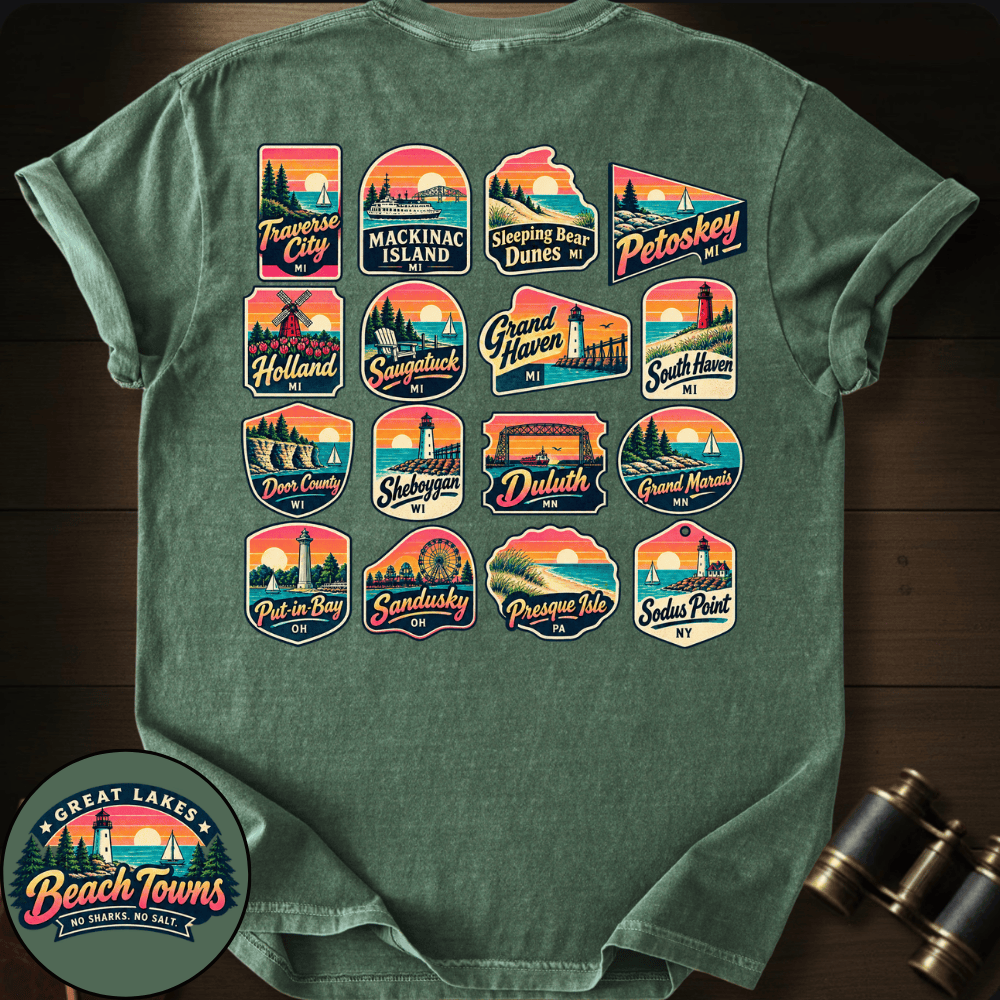 Great Lakes Beach Towns T-shirt