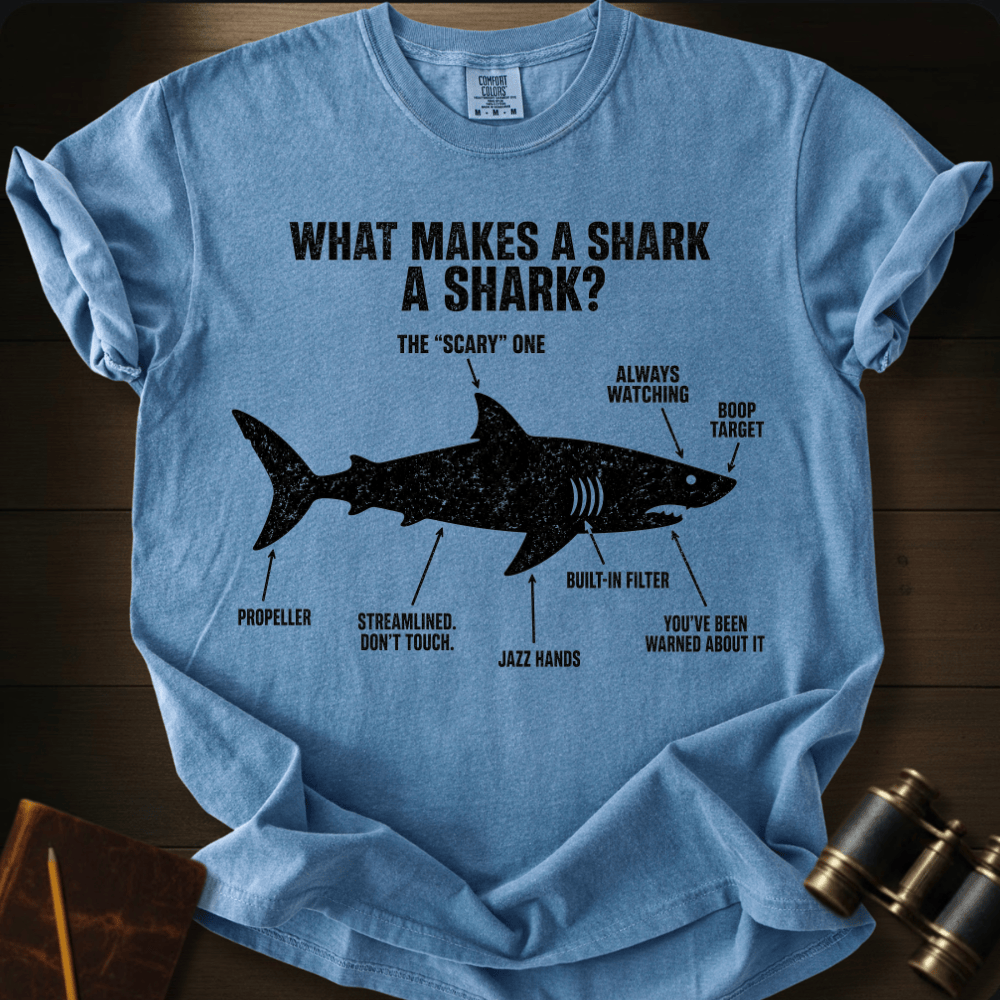 What Makes a Shark graphic on a Comfort Colors t-shirt – Full Sail Marine ocean apparel