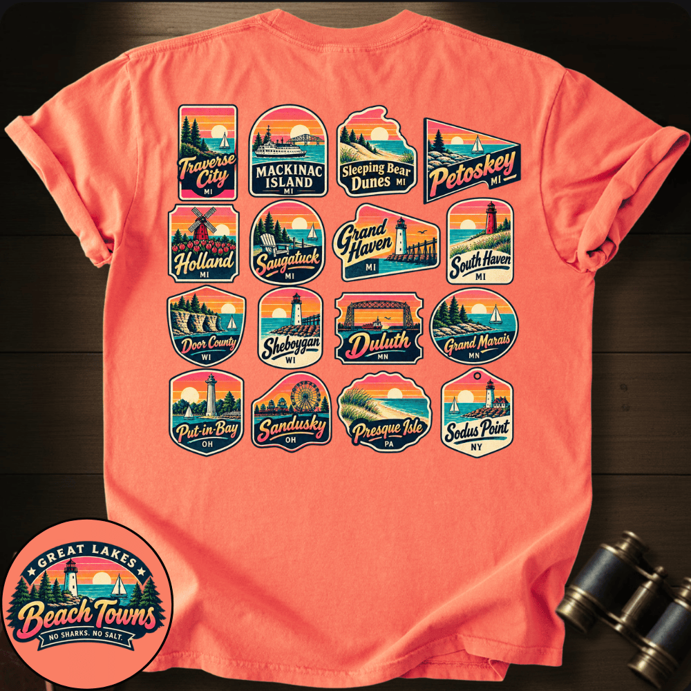 Great Lakes Beach Towns T-shirt