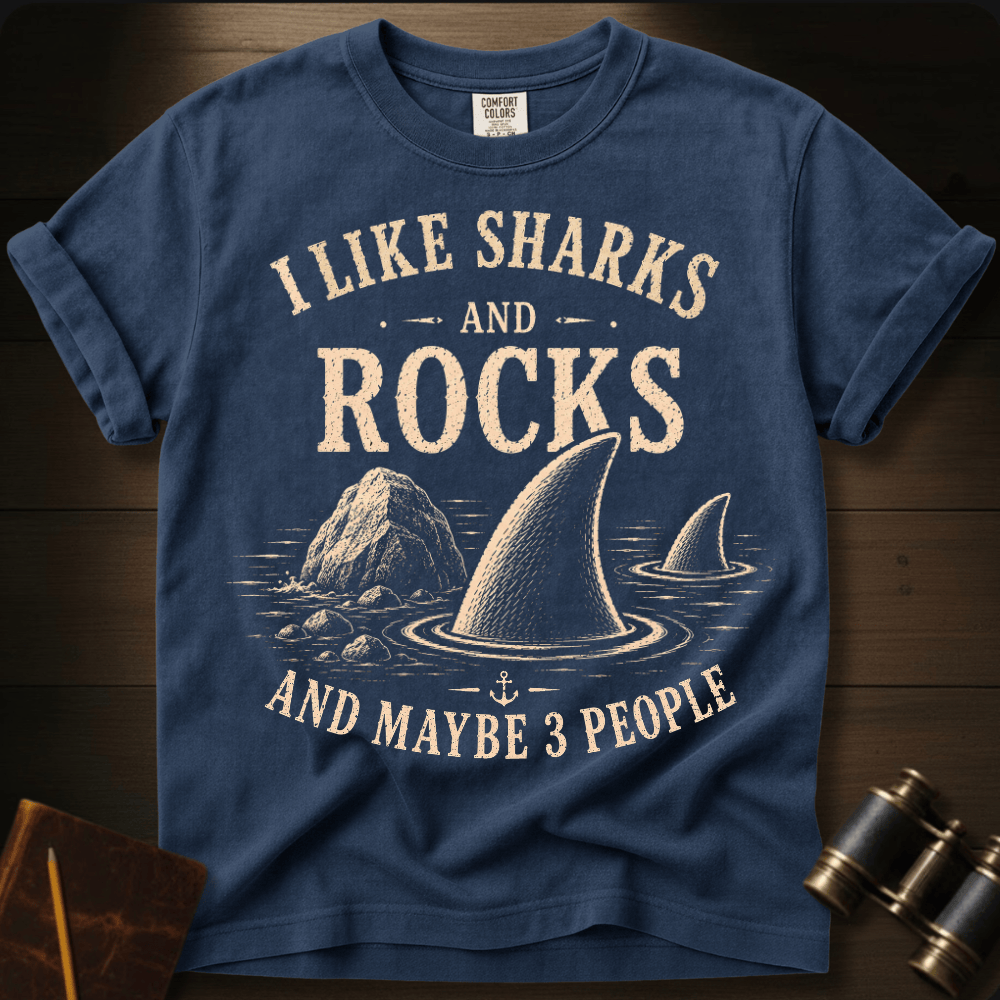 I Like Sharks and Rocks T-shirt