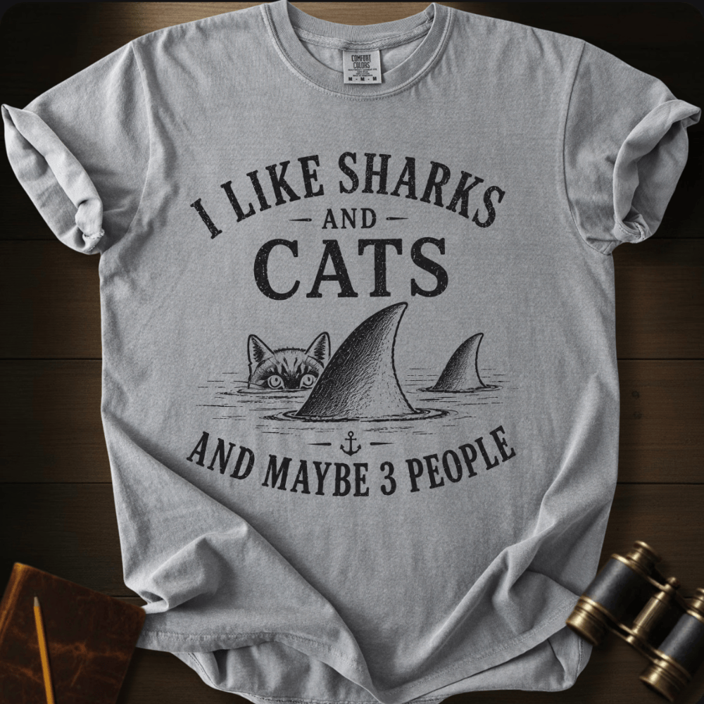 I Like Sharks and Cats T-shirt