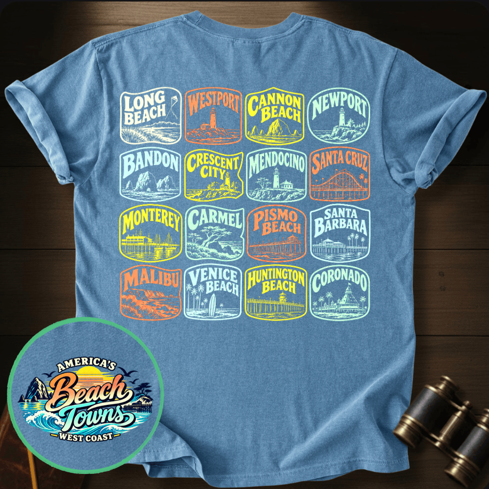 America´s West Coast Beaches T-shirt