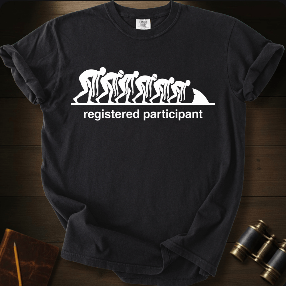 Registered Participant ocean humor graphic on a Comfort Colors unisex tee – Full Sail Marine nautical apparel