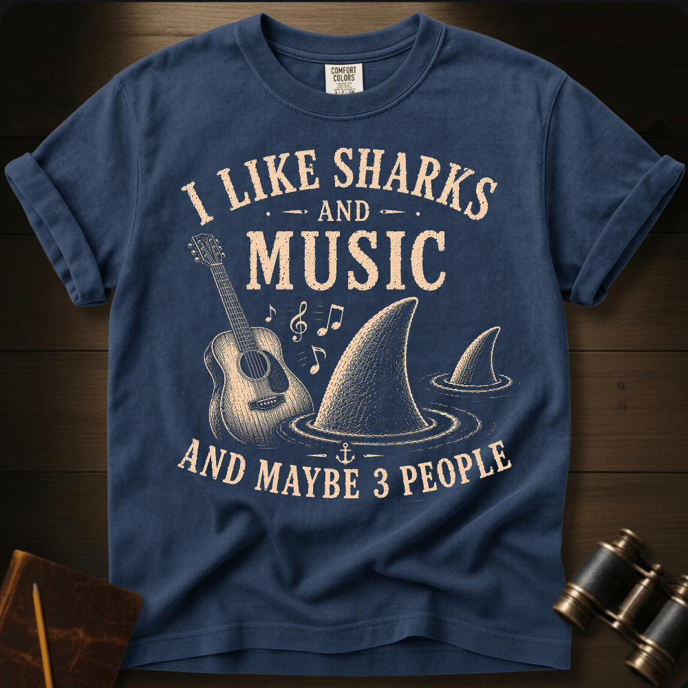 I Like Sharks and Music T-shirt