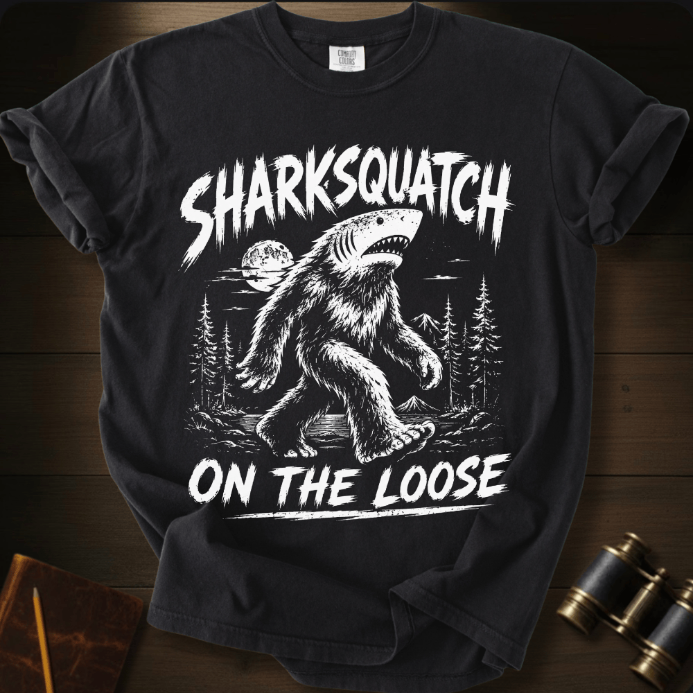 Sharksquatch On The Loose T-shirt