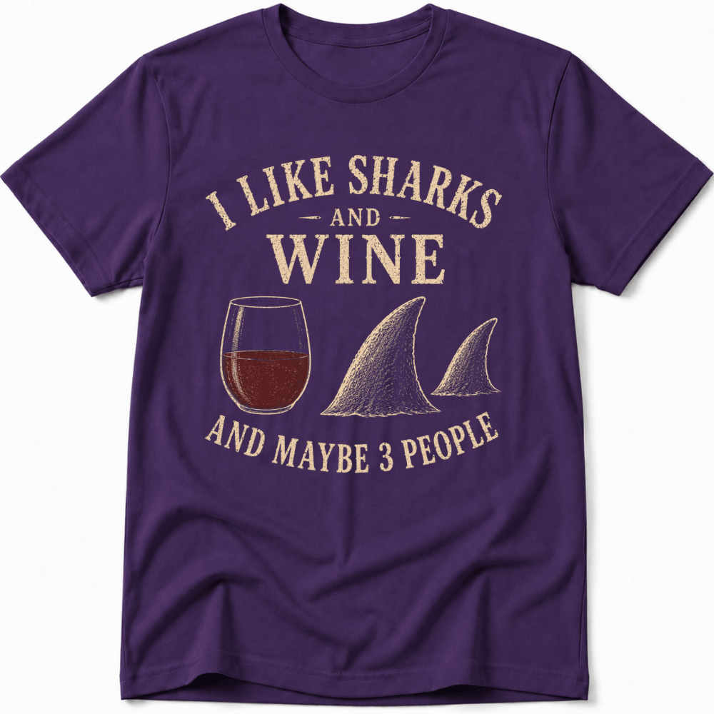 I Like Sharks and Wine Tee