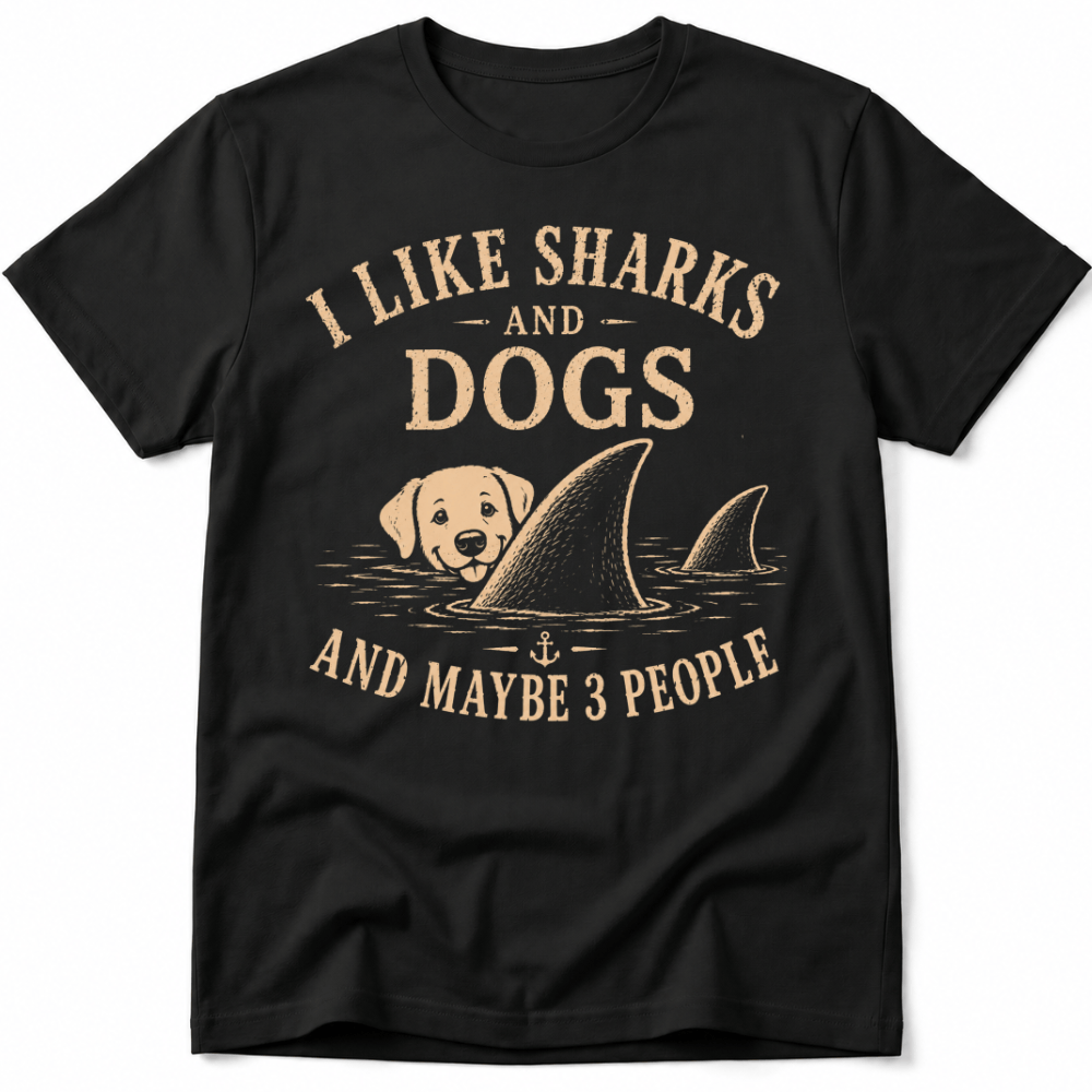I Like Sharks and Dogs Tee