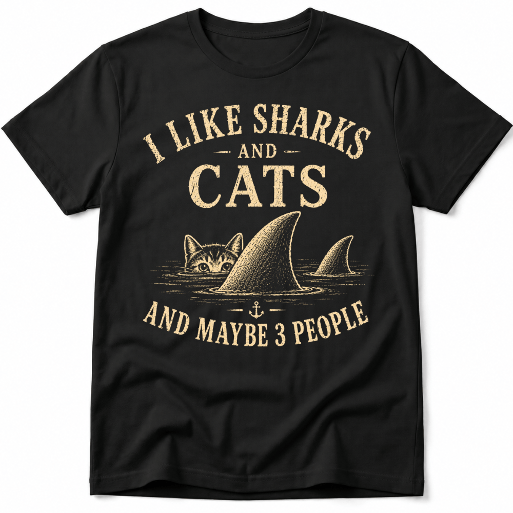 I Like Sharks and Cats Tee