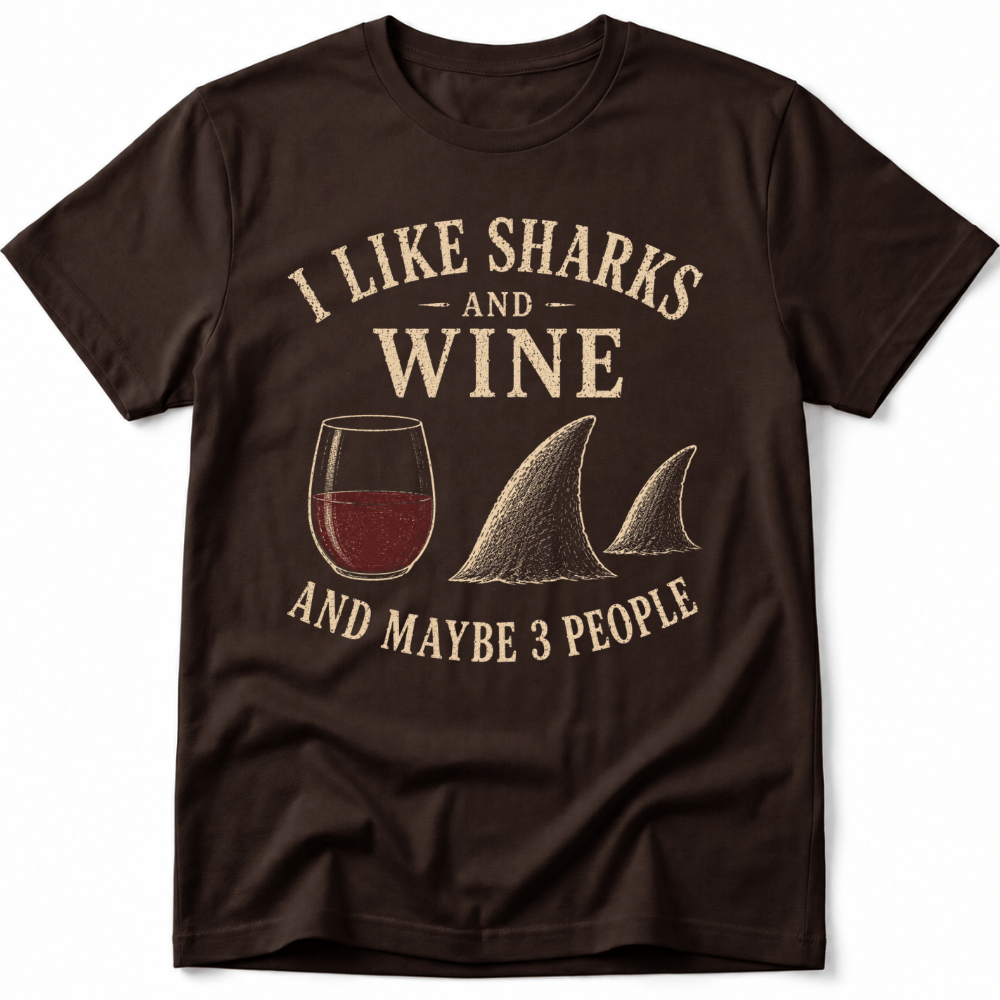 I Like Sharks and Wine Tee