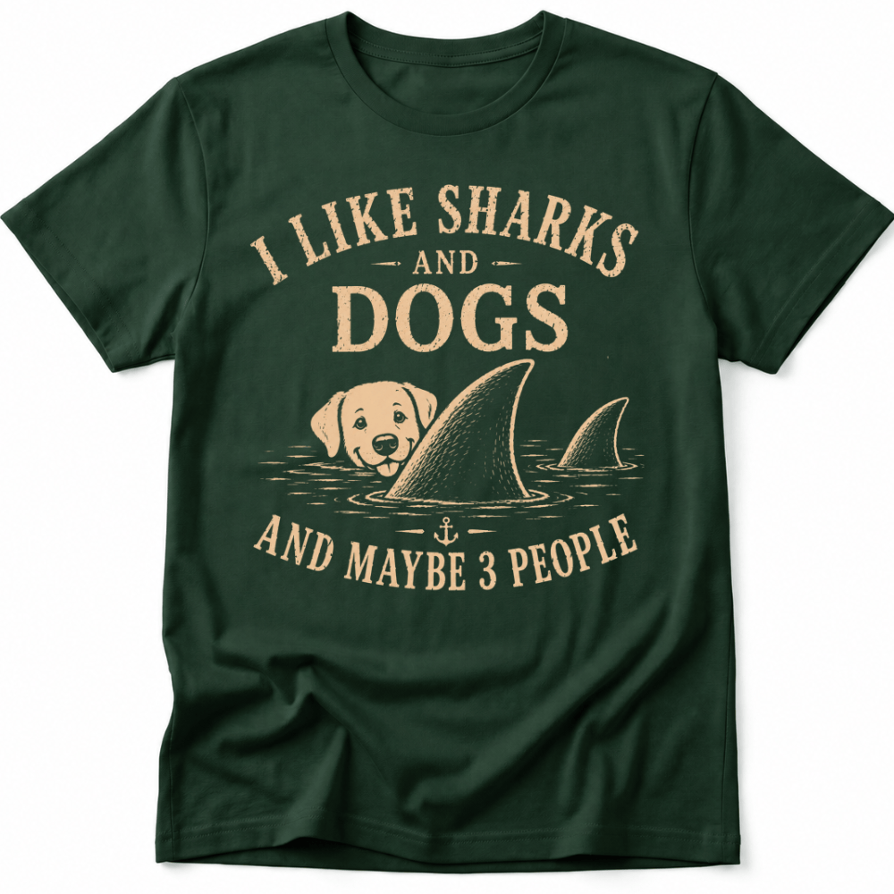I Like Sharks and Dogs Tee