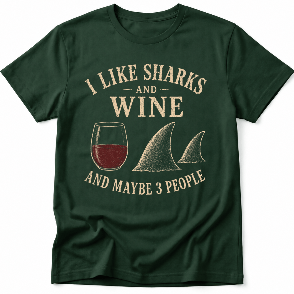 I Like Sharks and Wine Tee