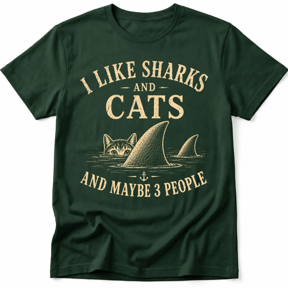 I Like Sharks and Cats Tee