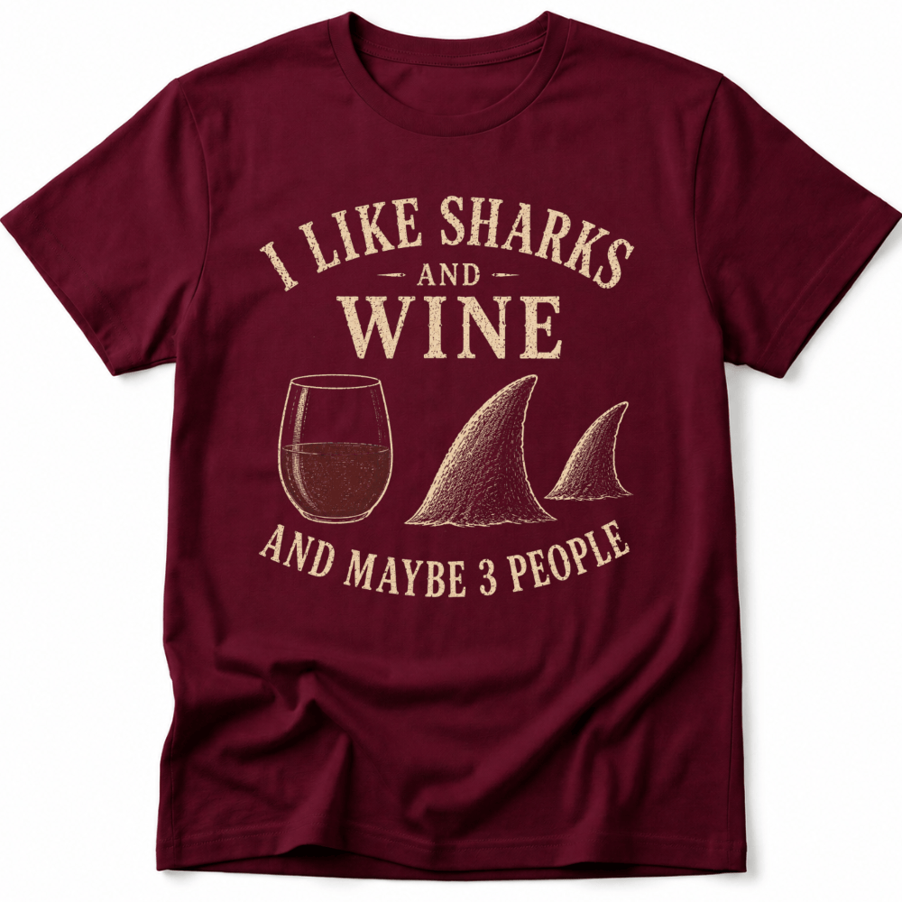 I Like Sharks and Wine Tee