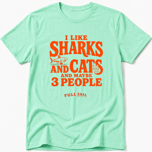 I Like Shark and Cats Tee