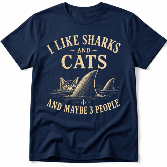I Like Sharks and Cats Tee
