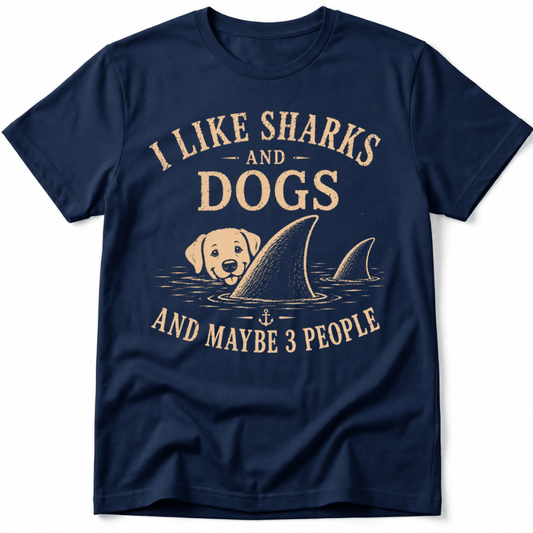 I Like Sharks and Dogs Tee