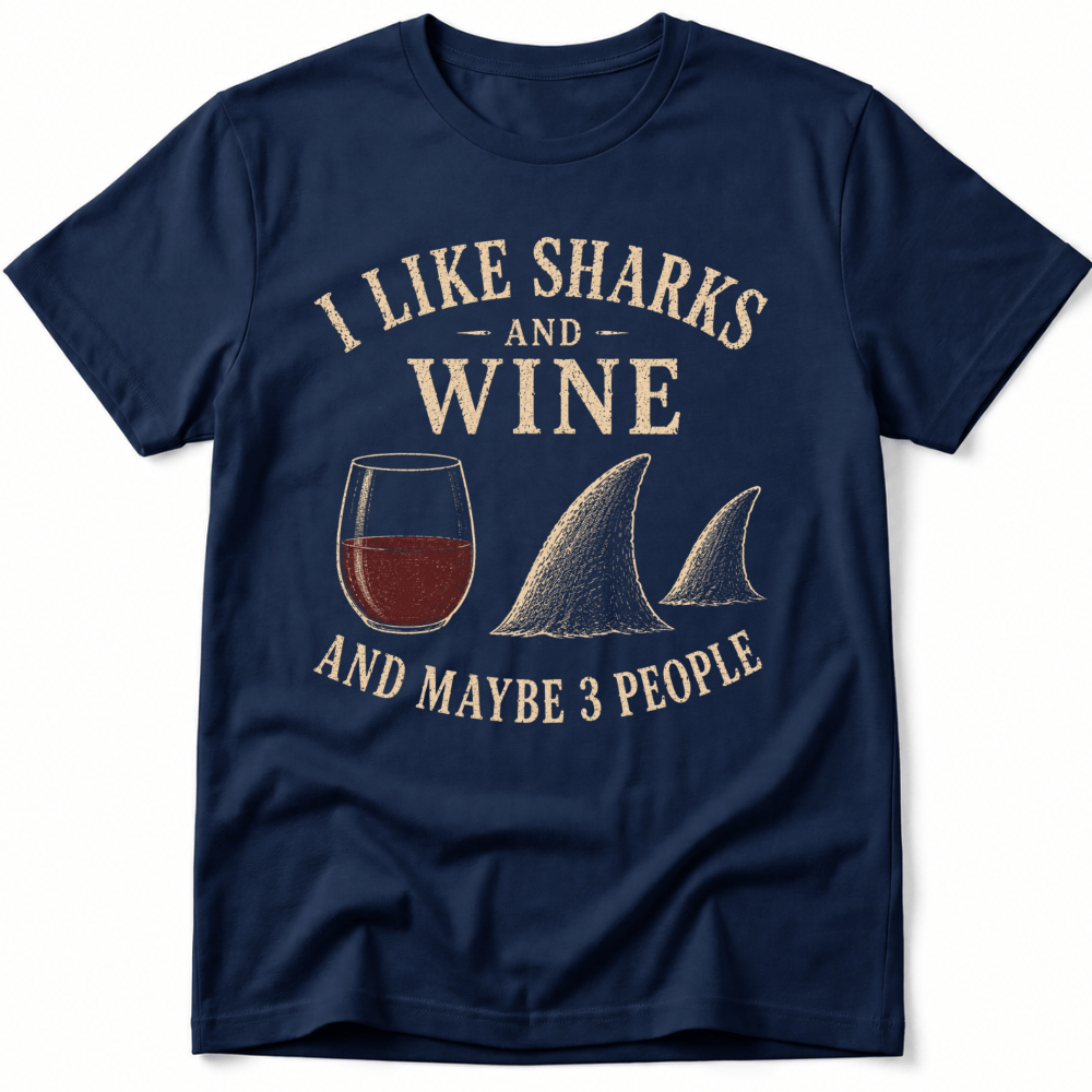 I Like Sharks and Wine Tee