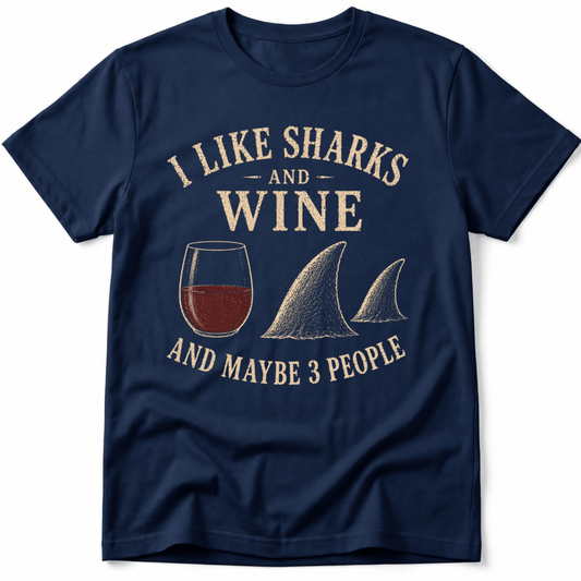 I Like Sharks and Wine Tee