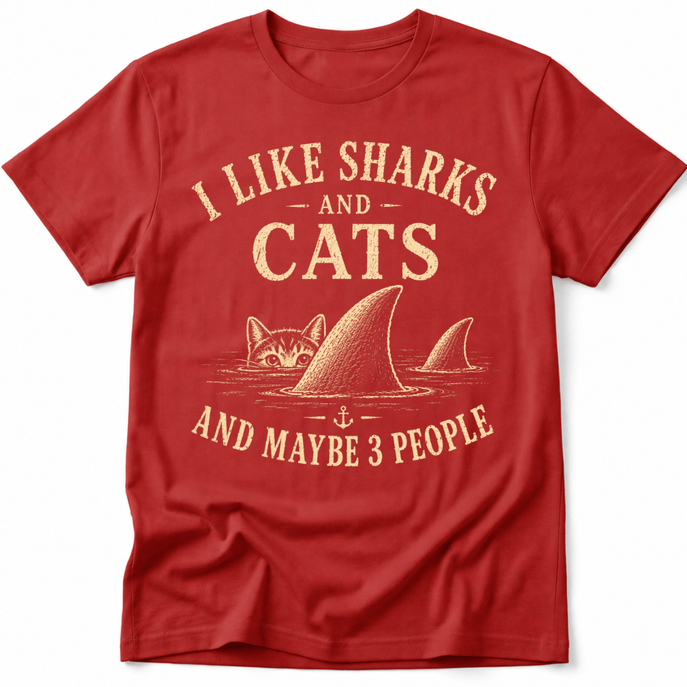 I Like Sharks and Cats Tee