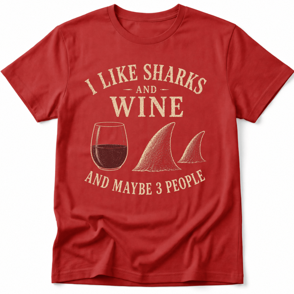 I Like Sharks and Wine Tee